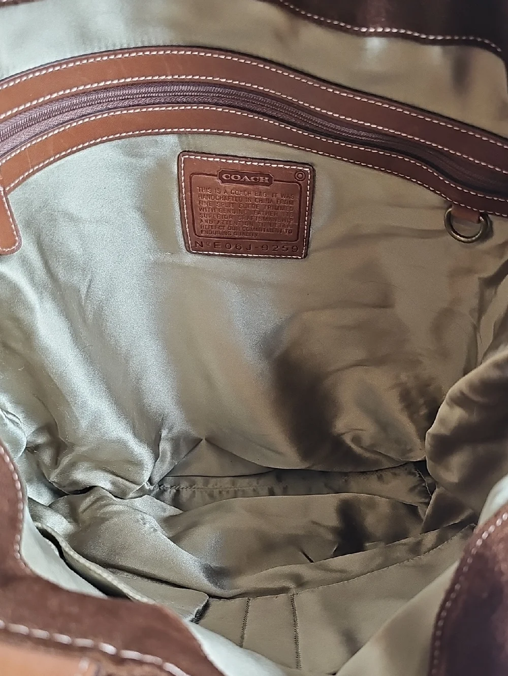 RARE Vintage 2006 Coach Limited Edition "Poppy for Peace" Suede Tote 9259 - EUC - Picture 10 of 15